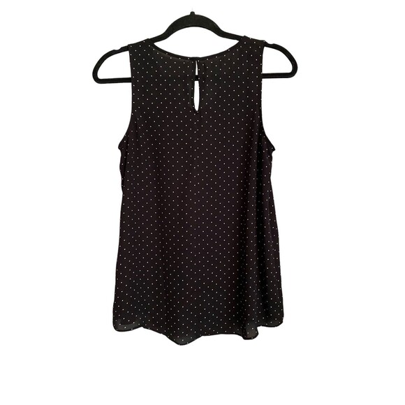 Maurices Sleeveless Top Polka Dots Size S Black White - Picture 2 of 4